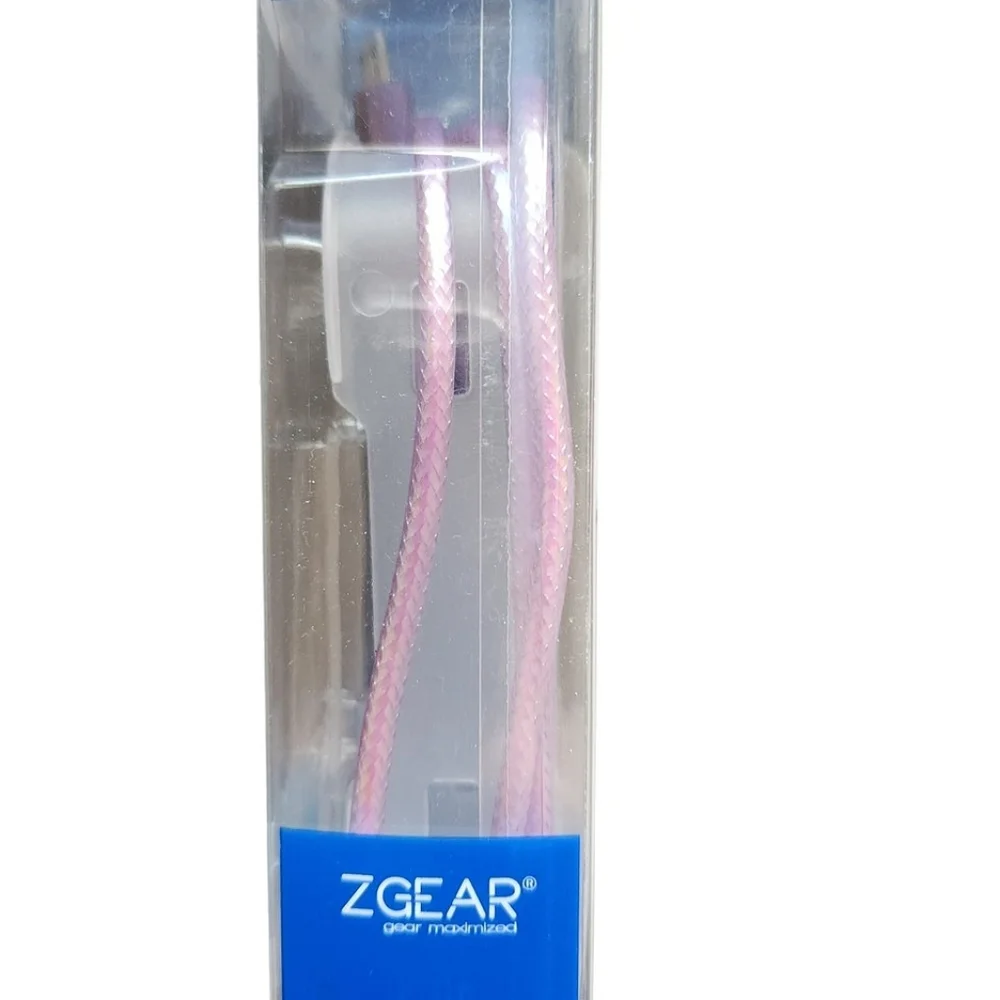 Z Gear Purple Micro B USB Cable 8 Feet Braided Cable Tangle Resistant Fast Chg